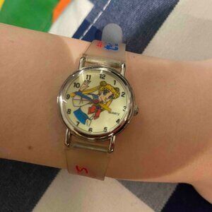 vintage 90s anime sailor moon wrist watch women's glowing dial